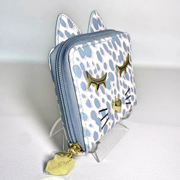 Betsey Johnson Leopard Print Kitty Cat Bag Wallet NWT - Picture 6 of 11